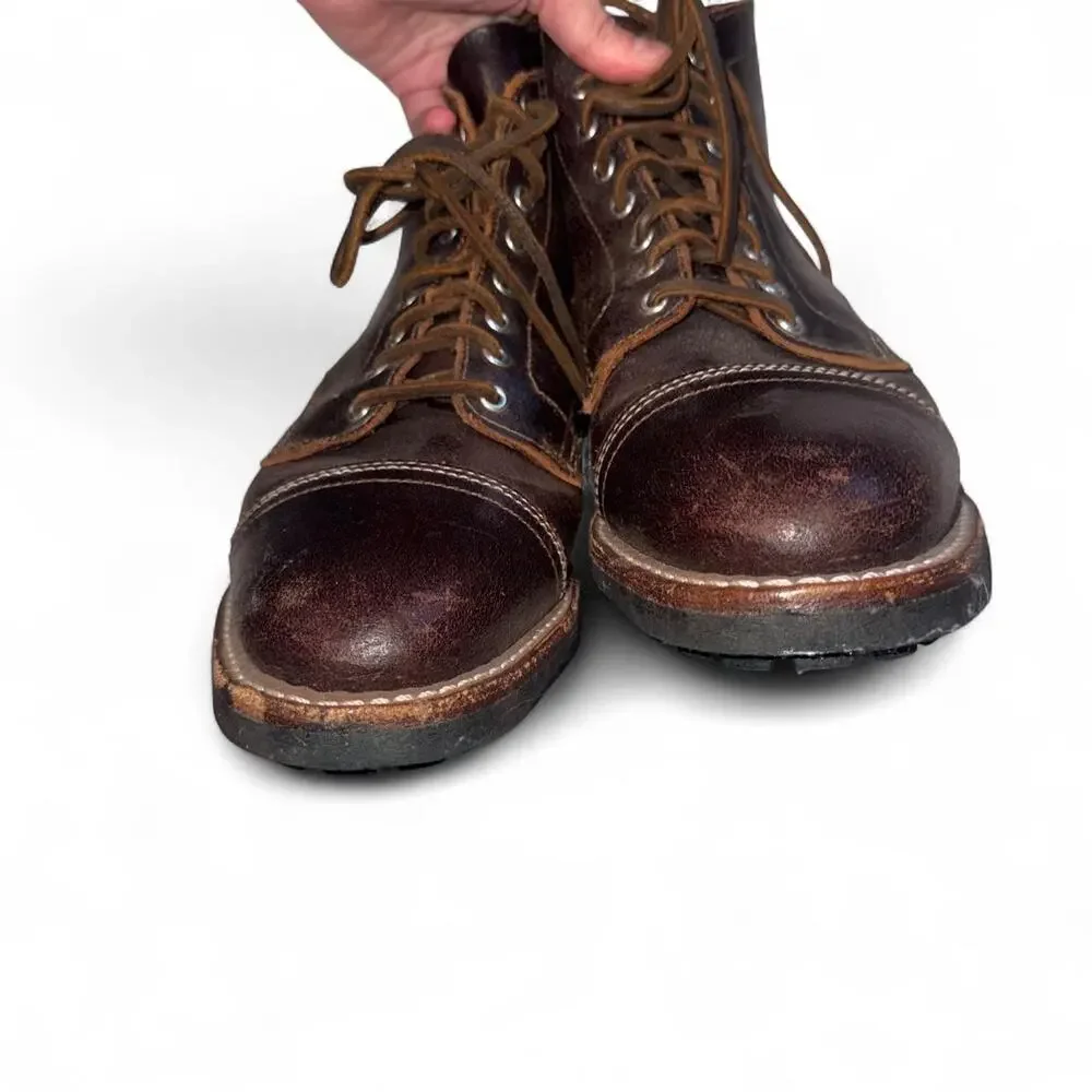 Thursday Vanguard Dark Brown Horween Leather Boots USA Made Size 9